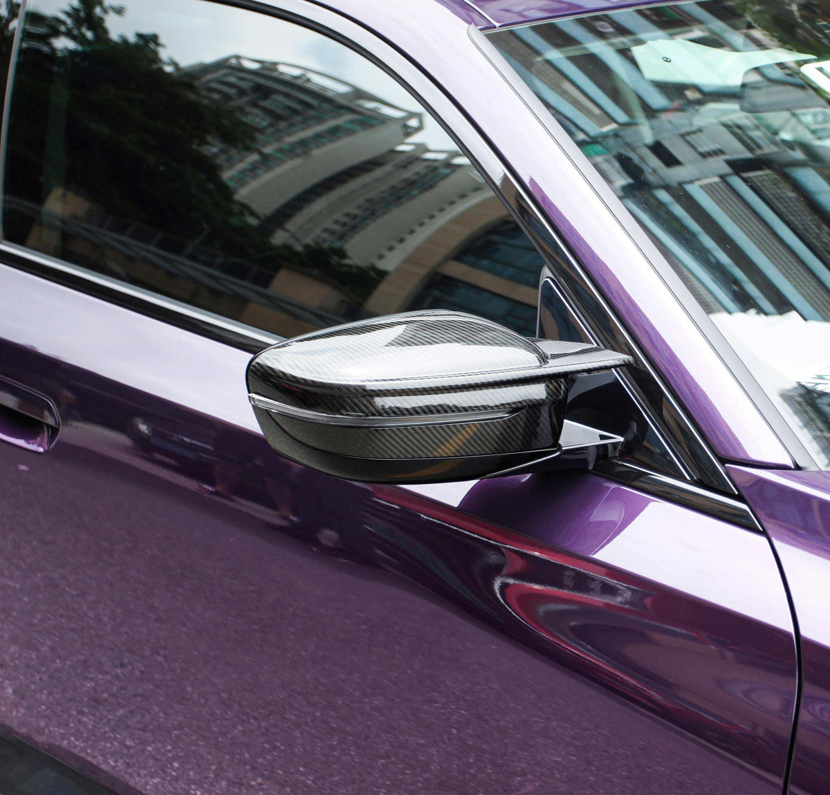 CF Style Pre-Preg Carbon Fibre Replacement Mirror Covers for BMW G14 G15 G16 8 Series LHD 15-22