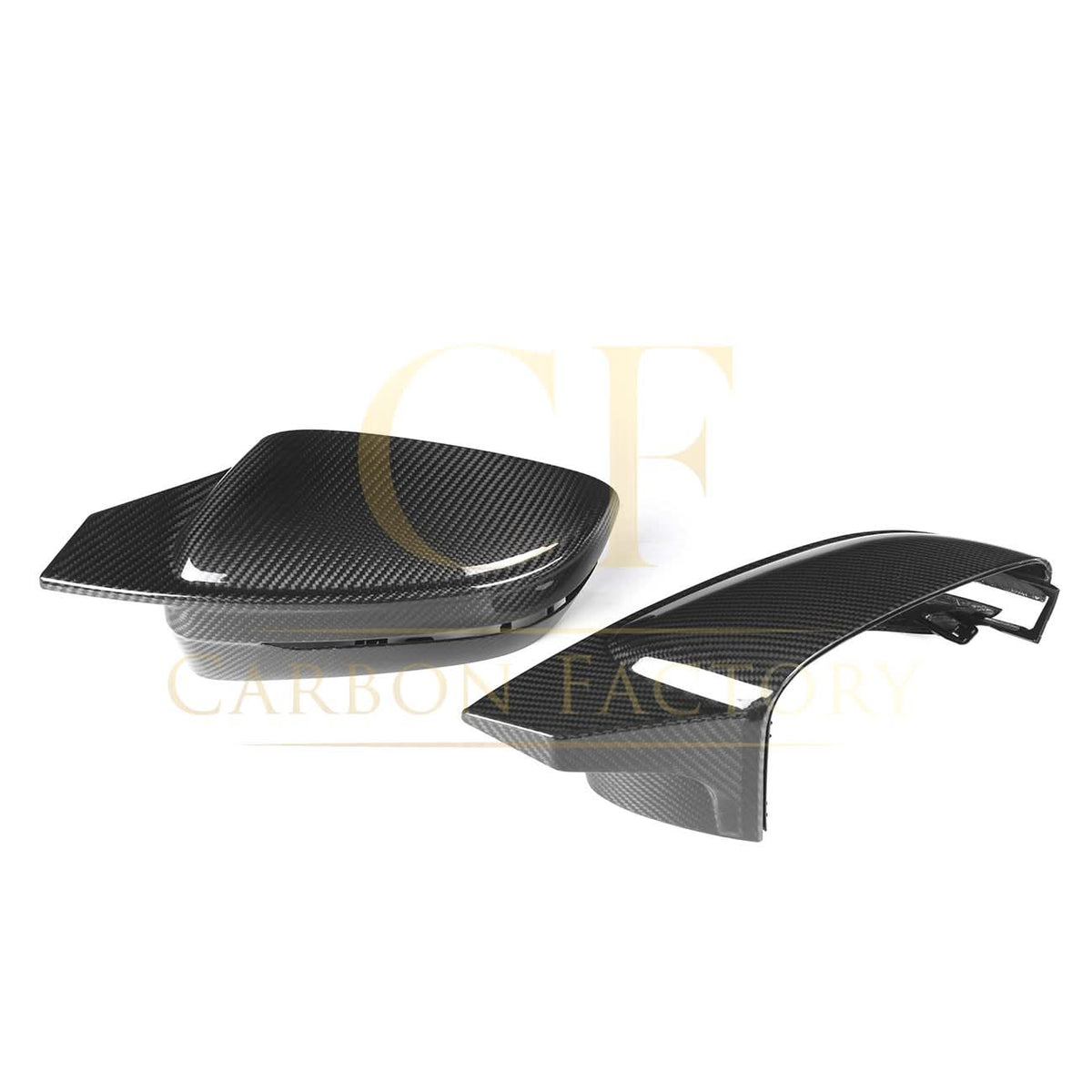 CF Style Pre-Preg Carbon Fibre Replacement Mirror Covers for BMW G14 G15 G16 8 Series LHD 15-22