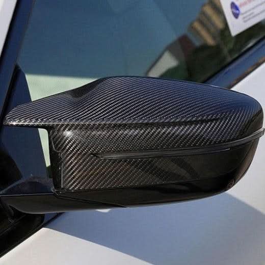 CF Style Pre-Preg Carbon Fibre Replacement Mirror Covers for BMW G22 G23 G26 4 Series i4 RHD 20-26