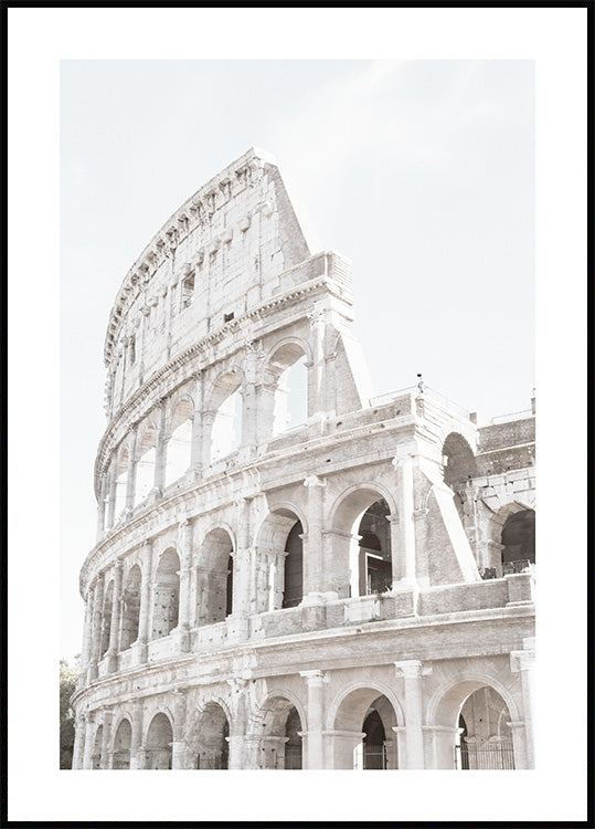 White Colosseum Poster