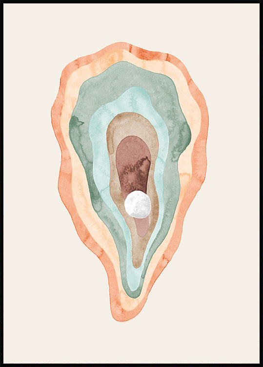 Watercolour Oyster Poster