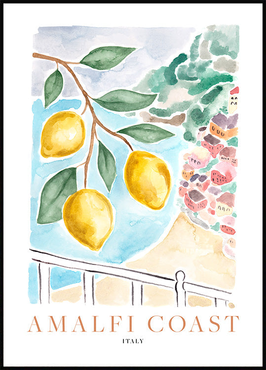 Amalfi Coast Lemons Poster