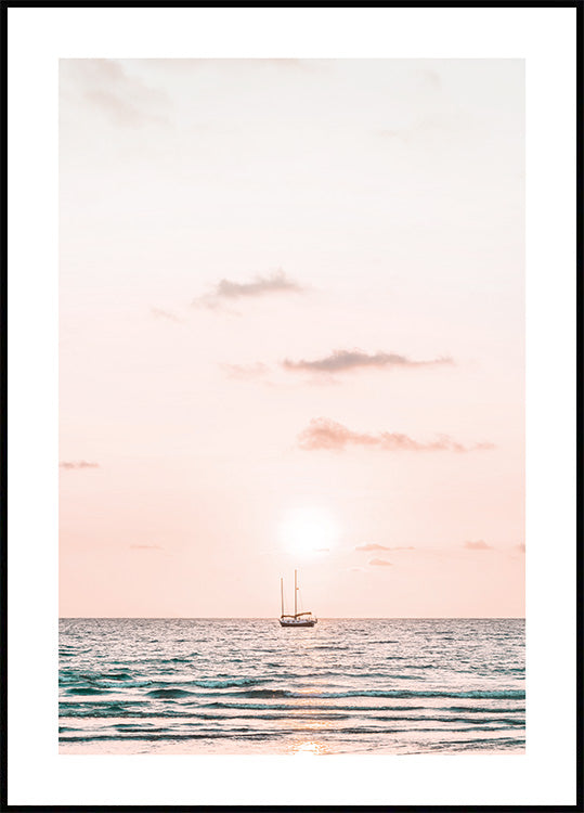 Calm Sunset Ocean Poster