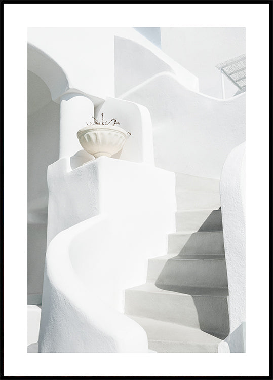 Santorini Steps Poster