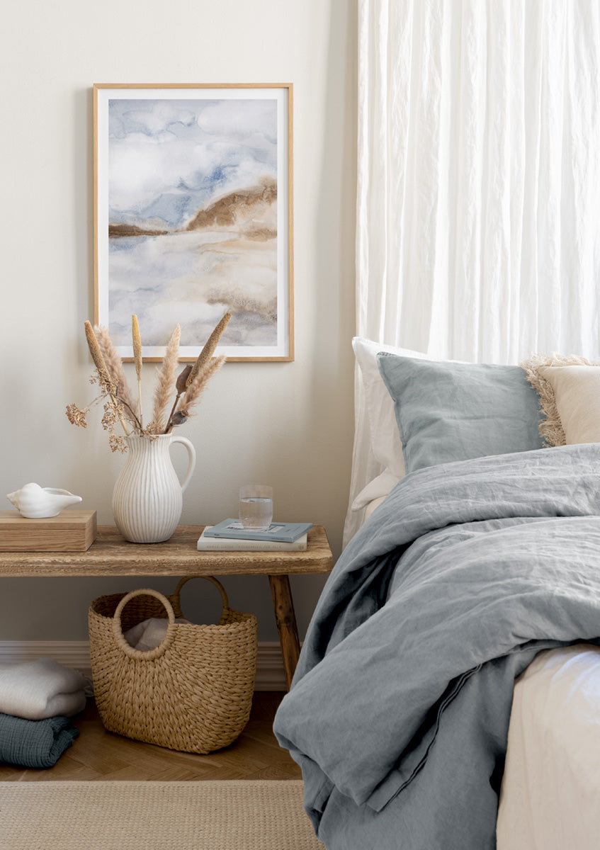 Blue Aquarelle No2 Poster