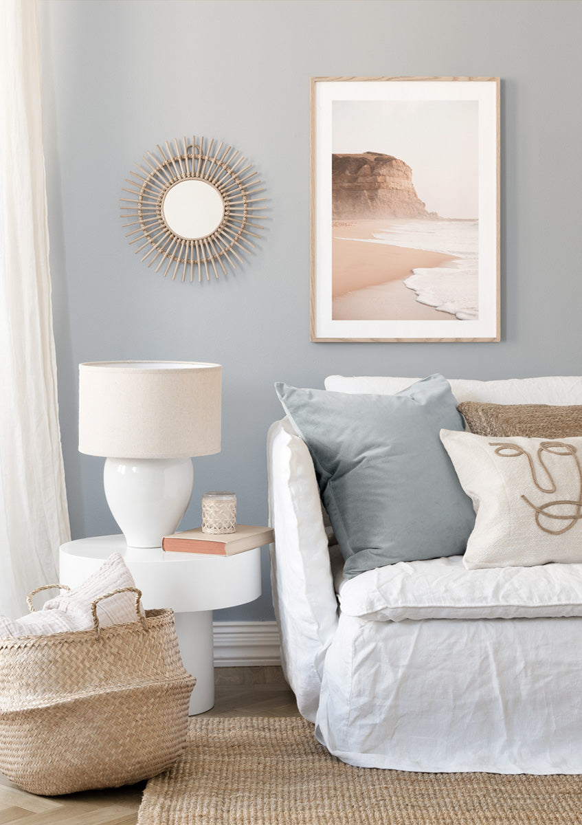 Foggy Beach Poster