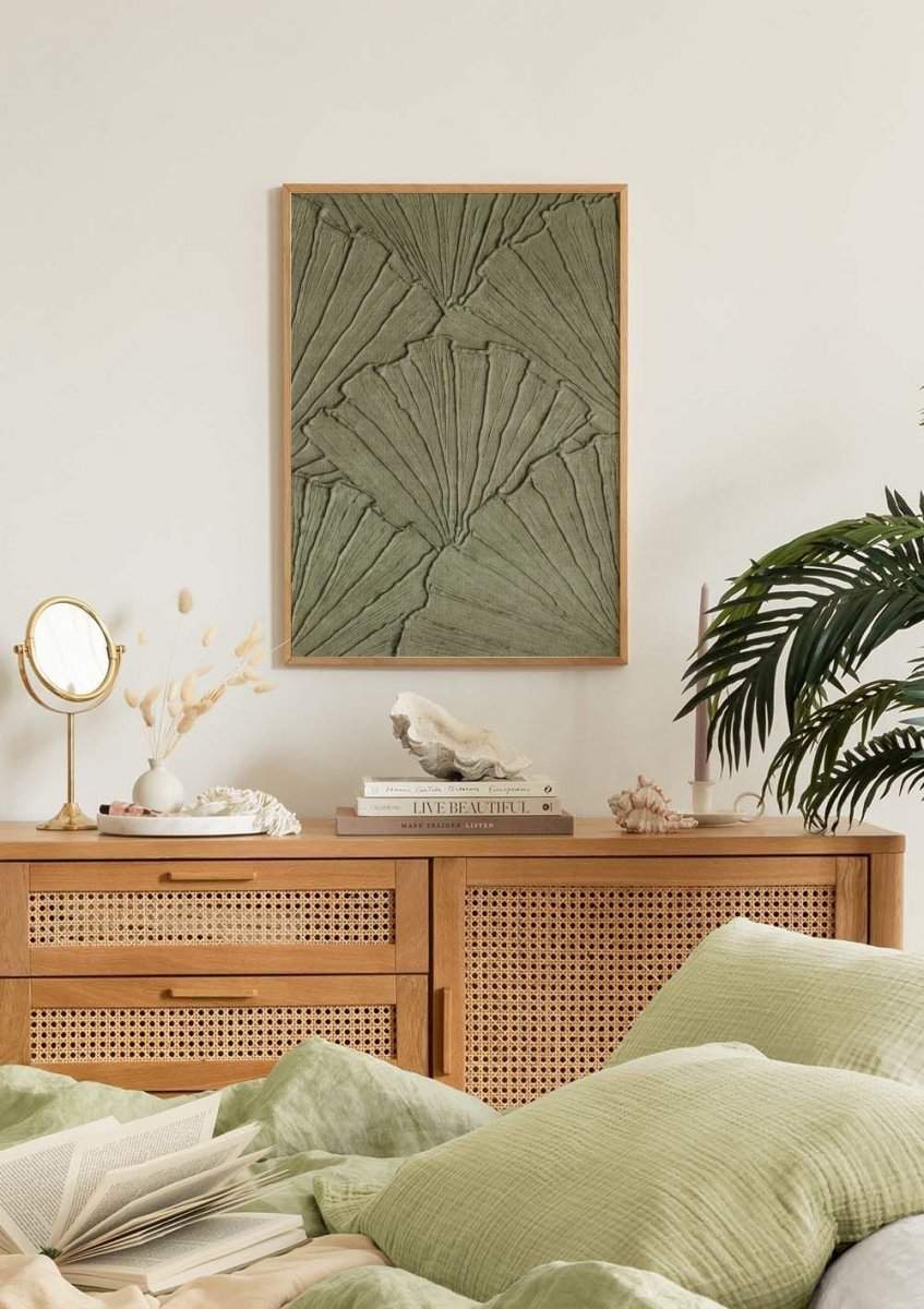 Green Botanical Texture Poster