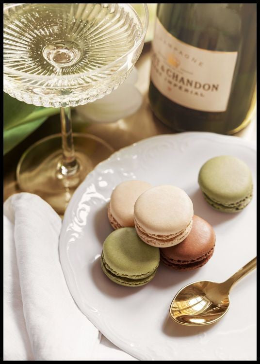 Wine and Macarons Poster