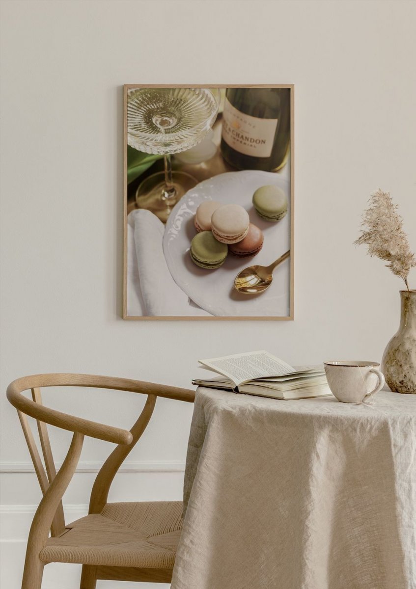 Wine and Macarons Poster
