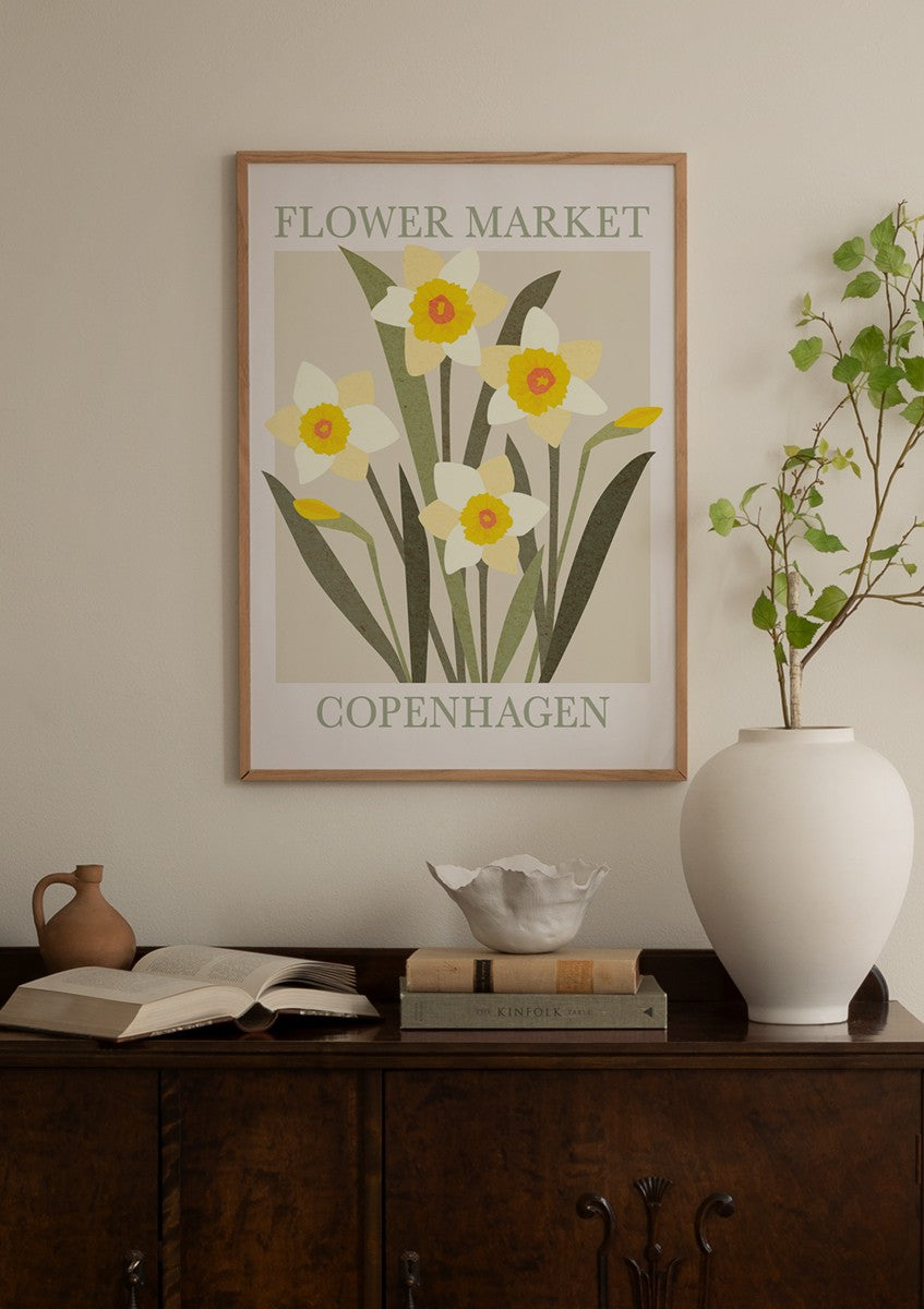 Copenhagen Flower Market Poster