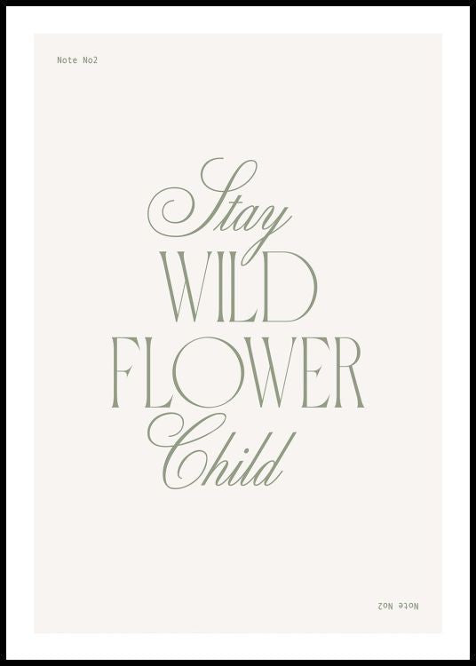 Stay Wild Flower Child Poster