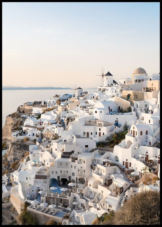 Santorini Town Poster