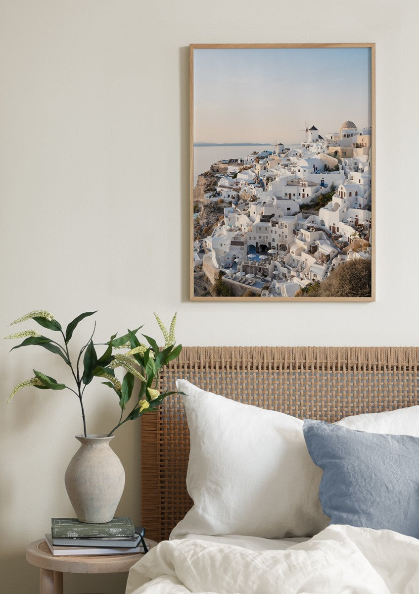 Santorini Town Poster