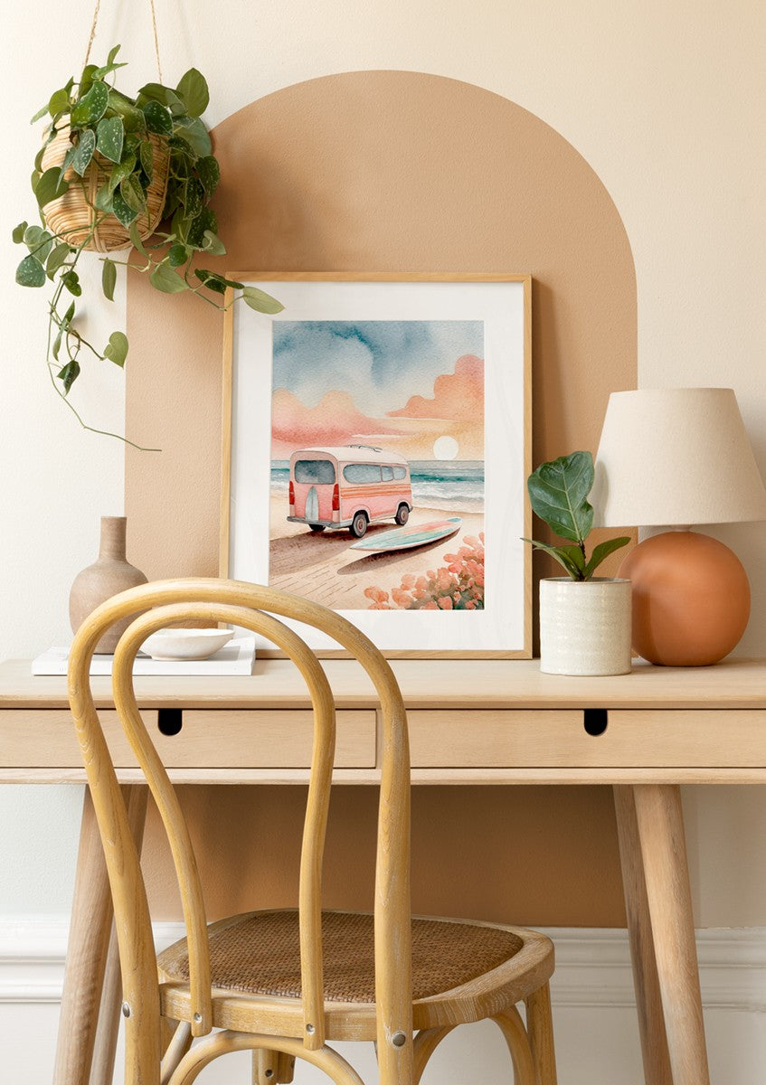Sunset Van Poster