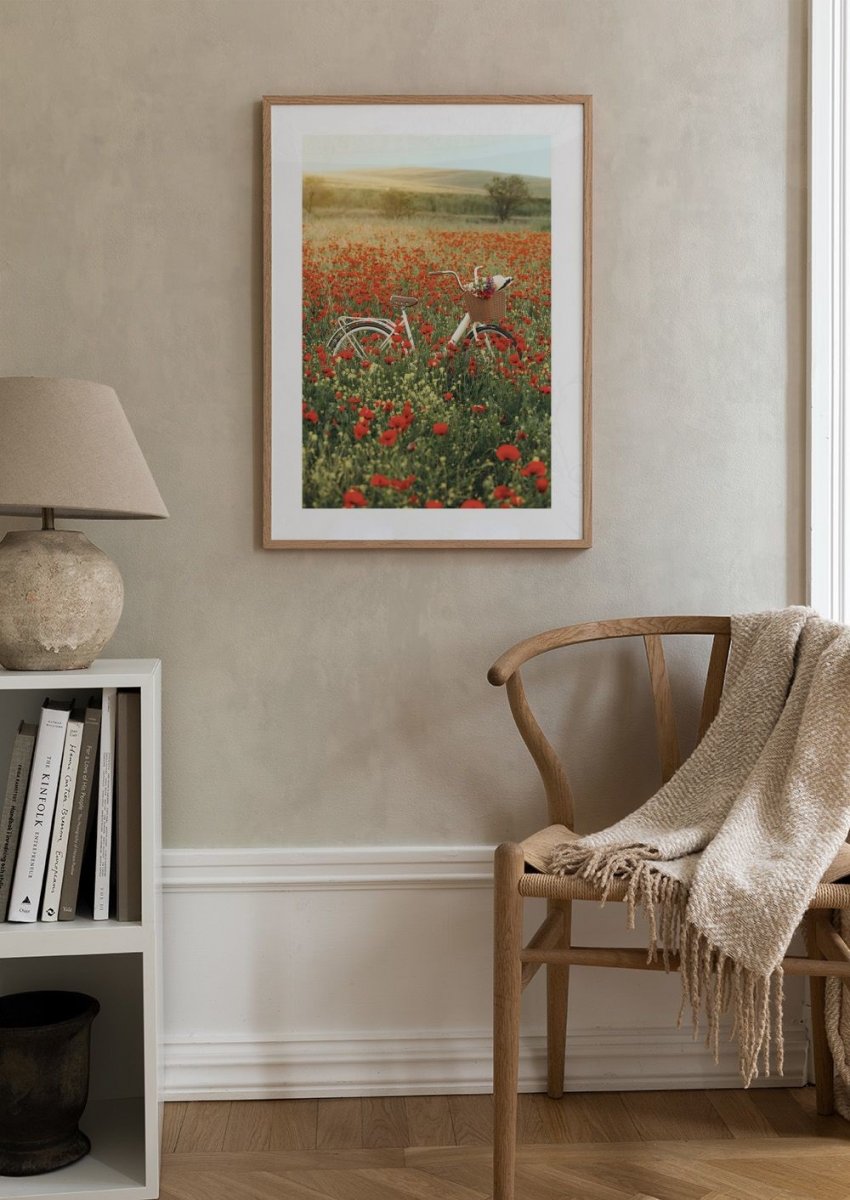 Bicycle on Field Poster