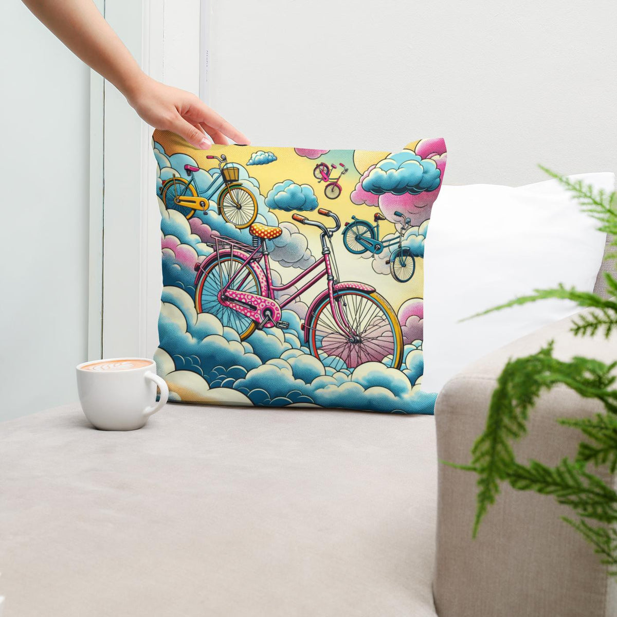 Skyward Cycles Cotton Cushion