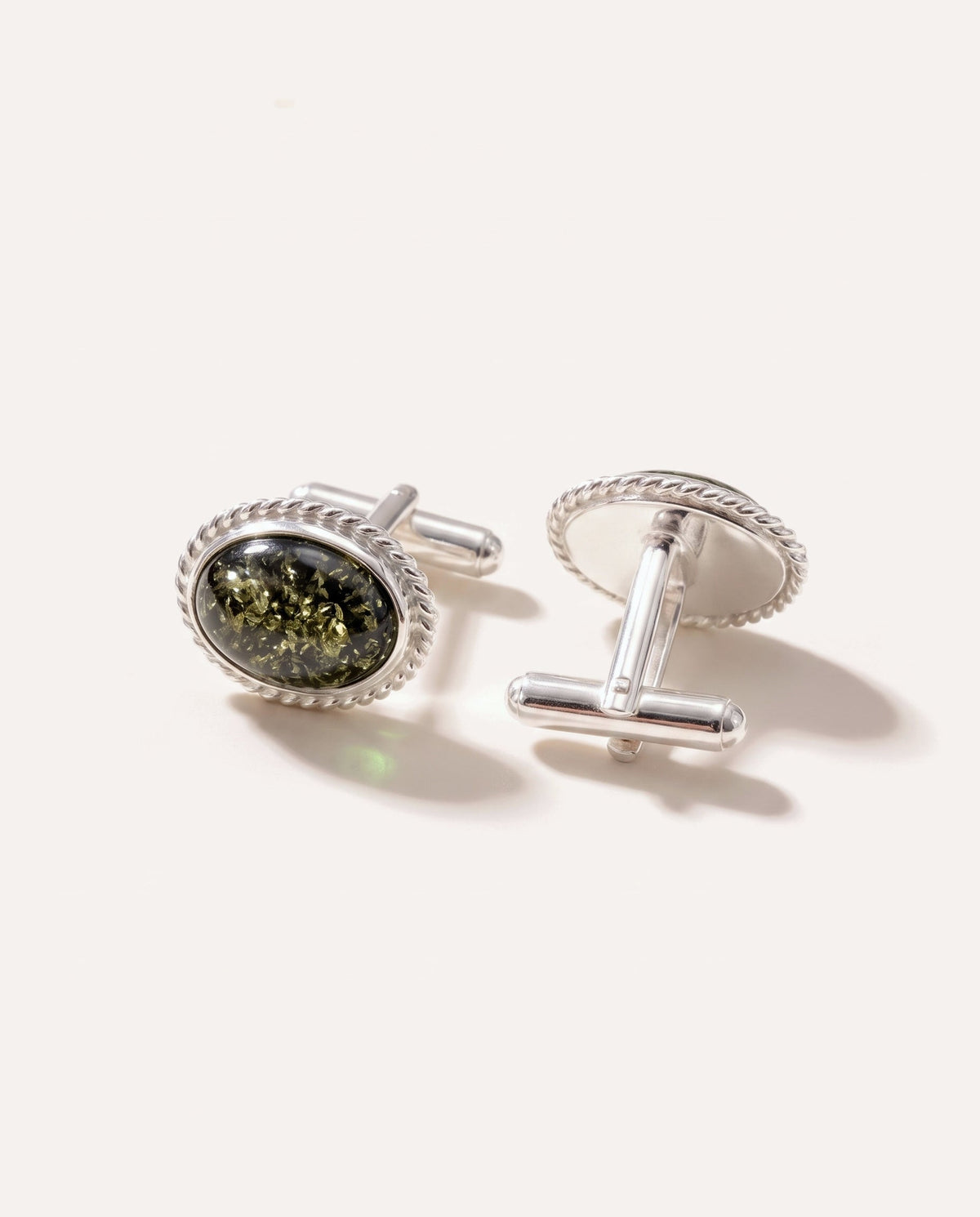 Quintessence Statement Green Amber Cufflinks
