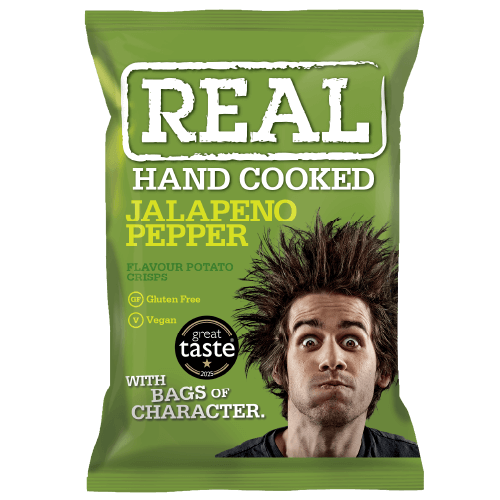 Real Hand Cooked Jalapeno Pepper Crisps 35g