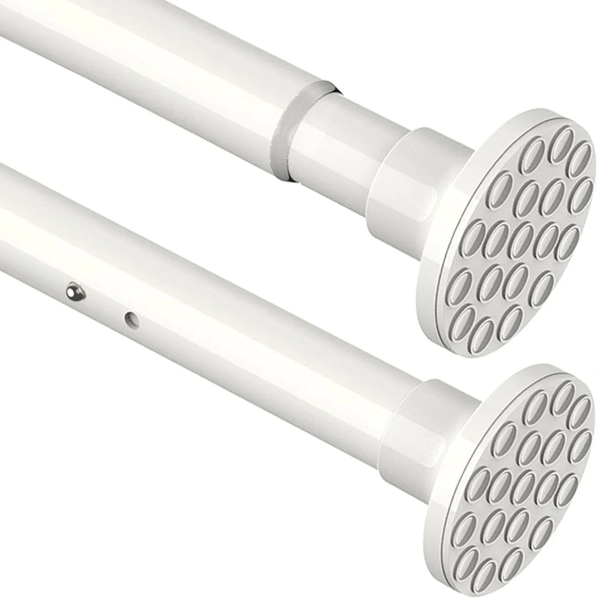Shower Curtain Rail No Drill Tension Rod Anti-Slip Curtain 110-165CM