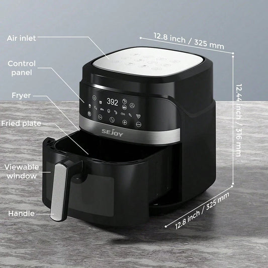 8-in-1 Air Fryer 5.5L 1500W – Digital Touchscreen, 8 Cooking Modes