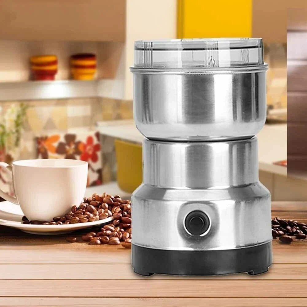 Electric Coffee Grinder – Stainless Steel Blade for Coffee Beans, Nuts & Spices (220V)