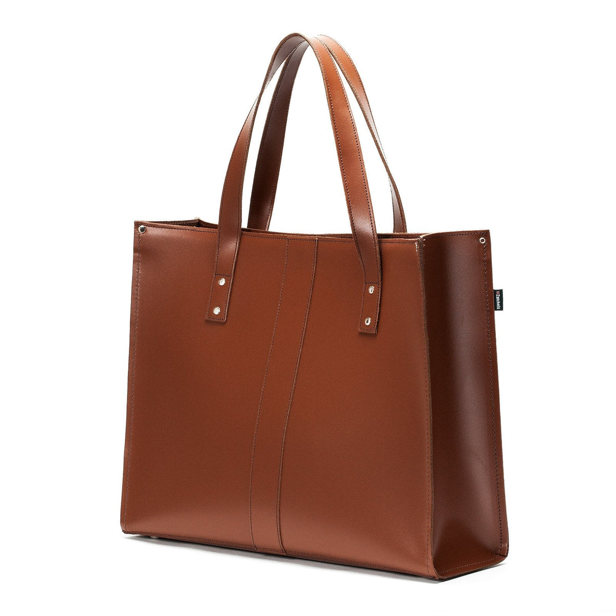 Zatchels Handmade Leather Shopper Tote Bag – Chestnut