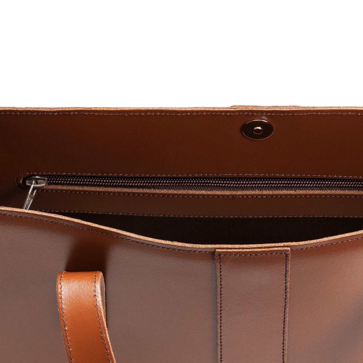 Zatchels Handmade Leather Shopper Tote Bag – Chestnut