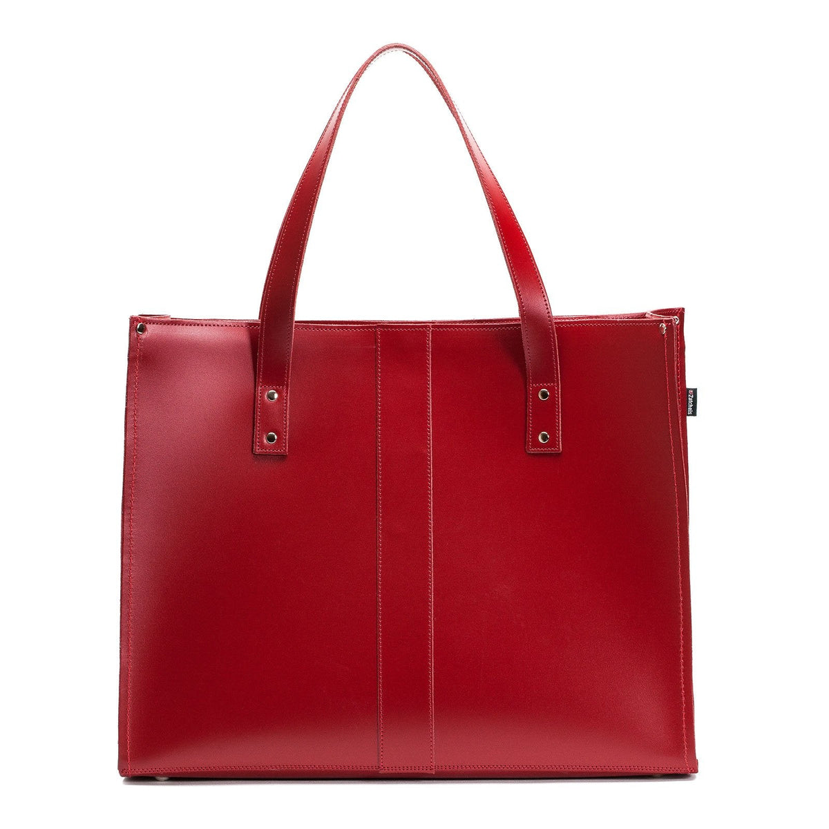 Zatchels Handmade Leather Shopper Tote Bag – Red