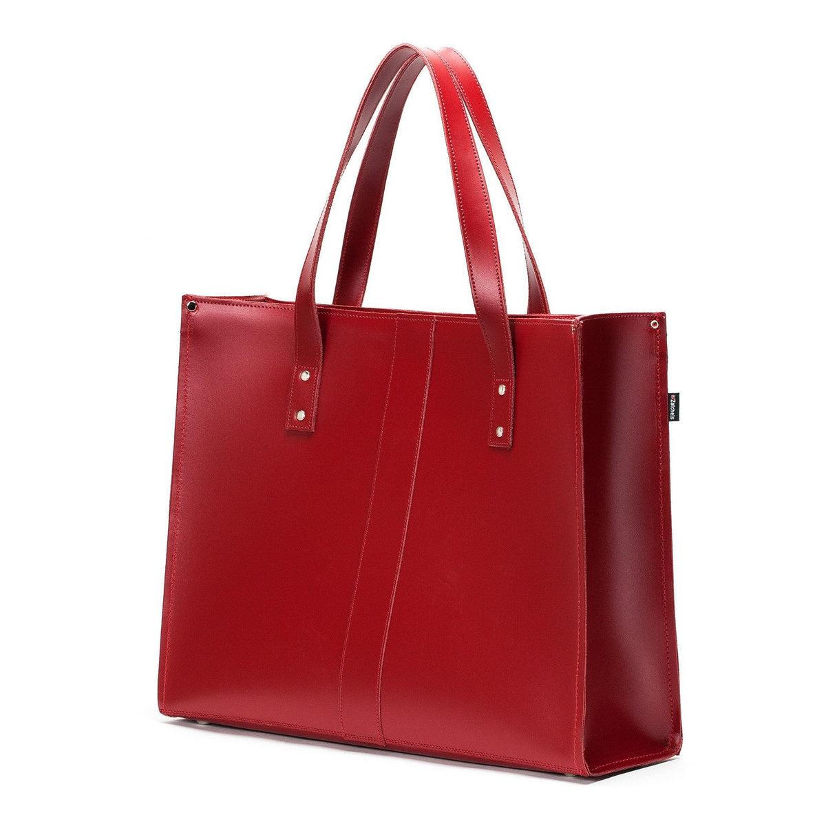 Zatchels Handmade Leather Shopper Tote Bag – Red