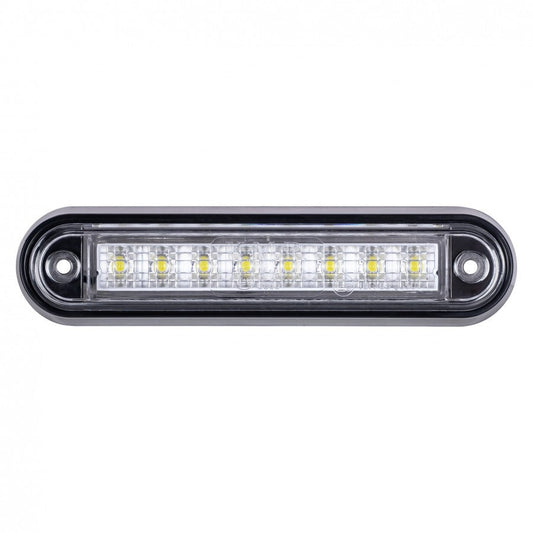 Truck LED Front Marker Light – White, 8 LED, 12/24V, IP67 Rated with Durable ABS Housing