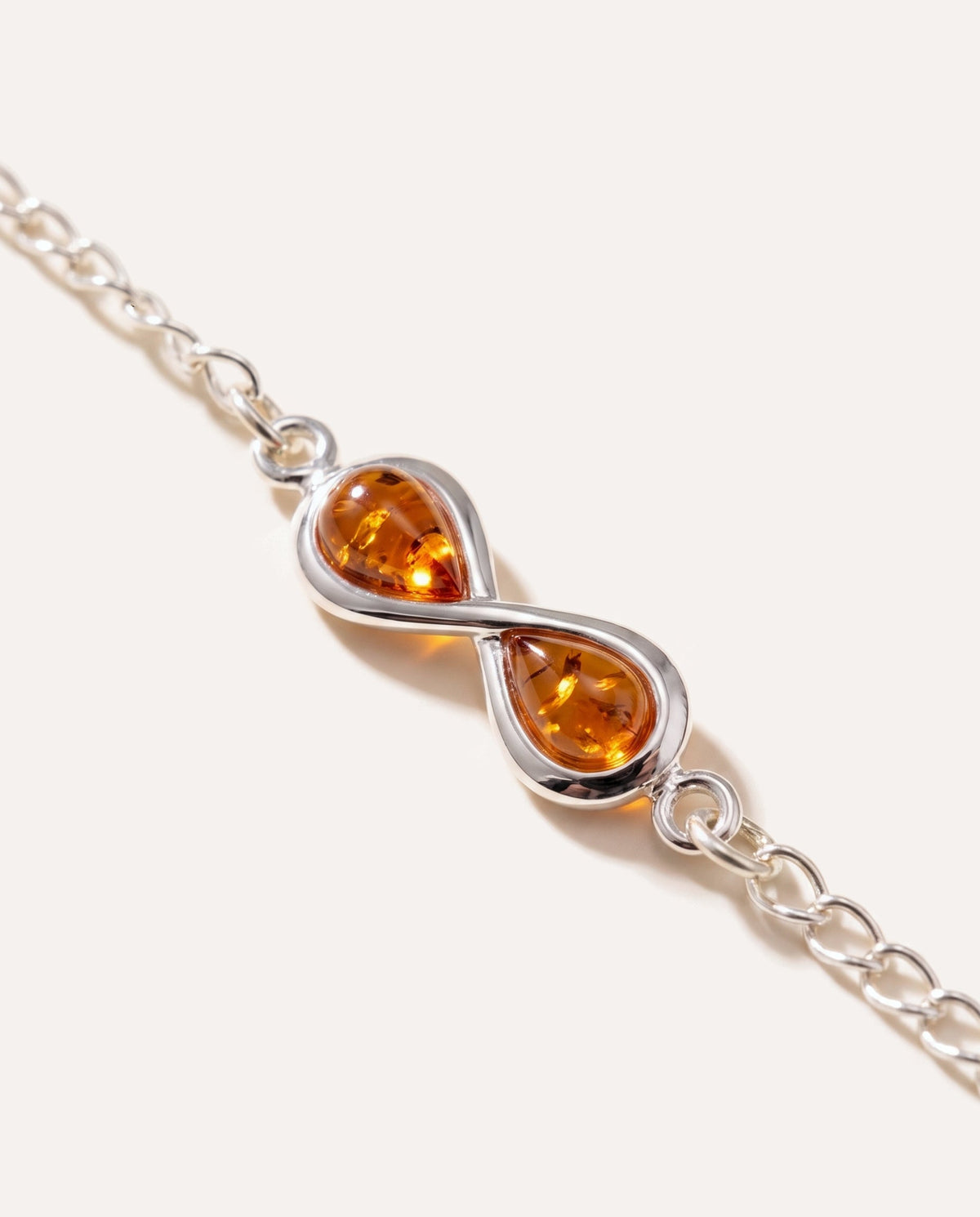 Silver Link Chain Infinity Bracelet