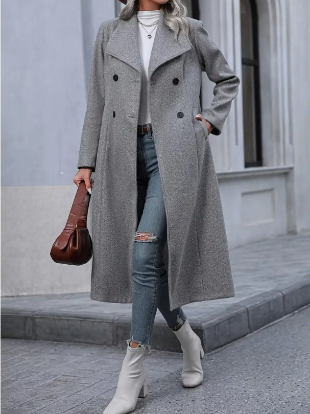 Woolen Fashion Casual Long Coat