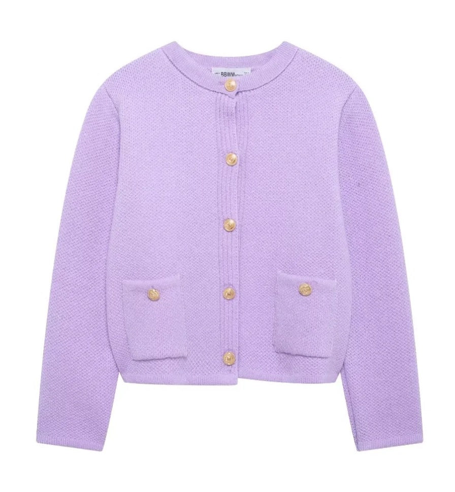Gold Buckle Knit Coat