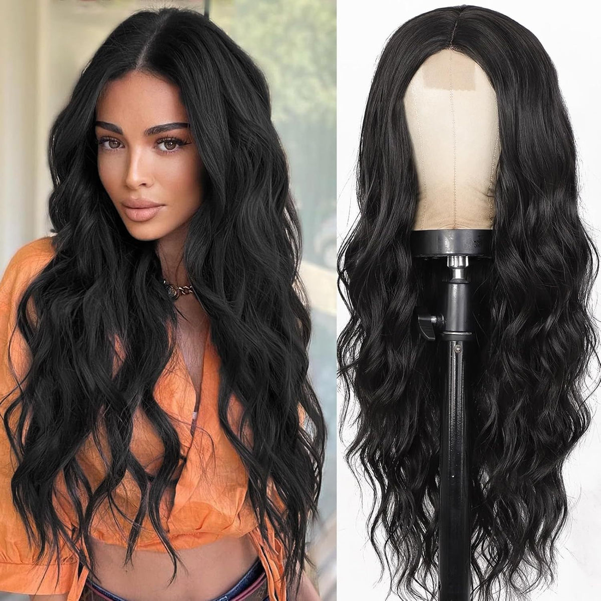 Lace-Front Curly Wig