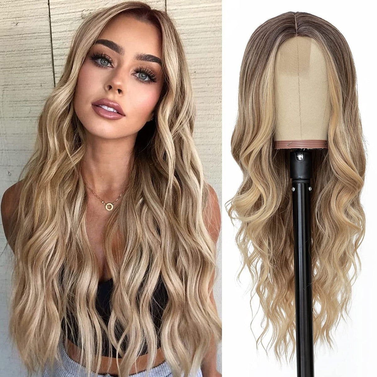 Lace-Front Curly Wig