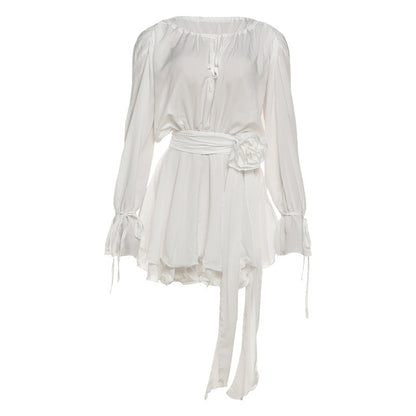 Horn sleeve hip dress