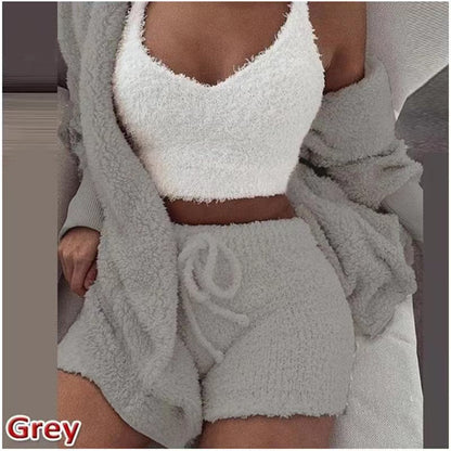 Plush Home Clothes Casual 3-Piece Set