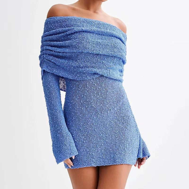 Knitted off-shoulder dress