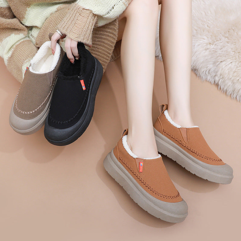 Women'S Soft-Soled Warm Thick Non-Slip Low-Top Shoes