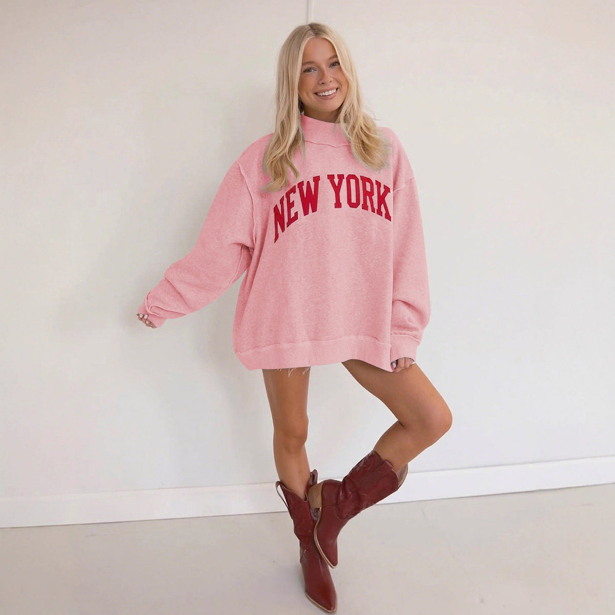 Printed Letter Pullover Sweat