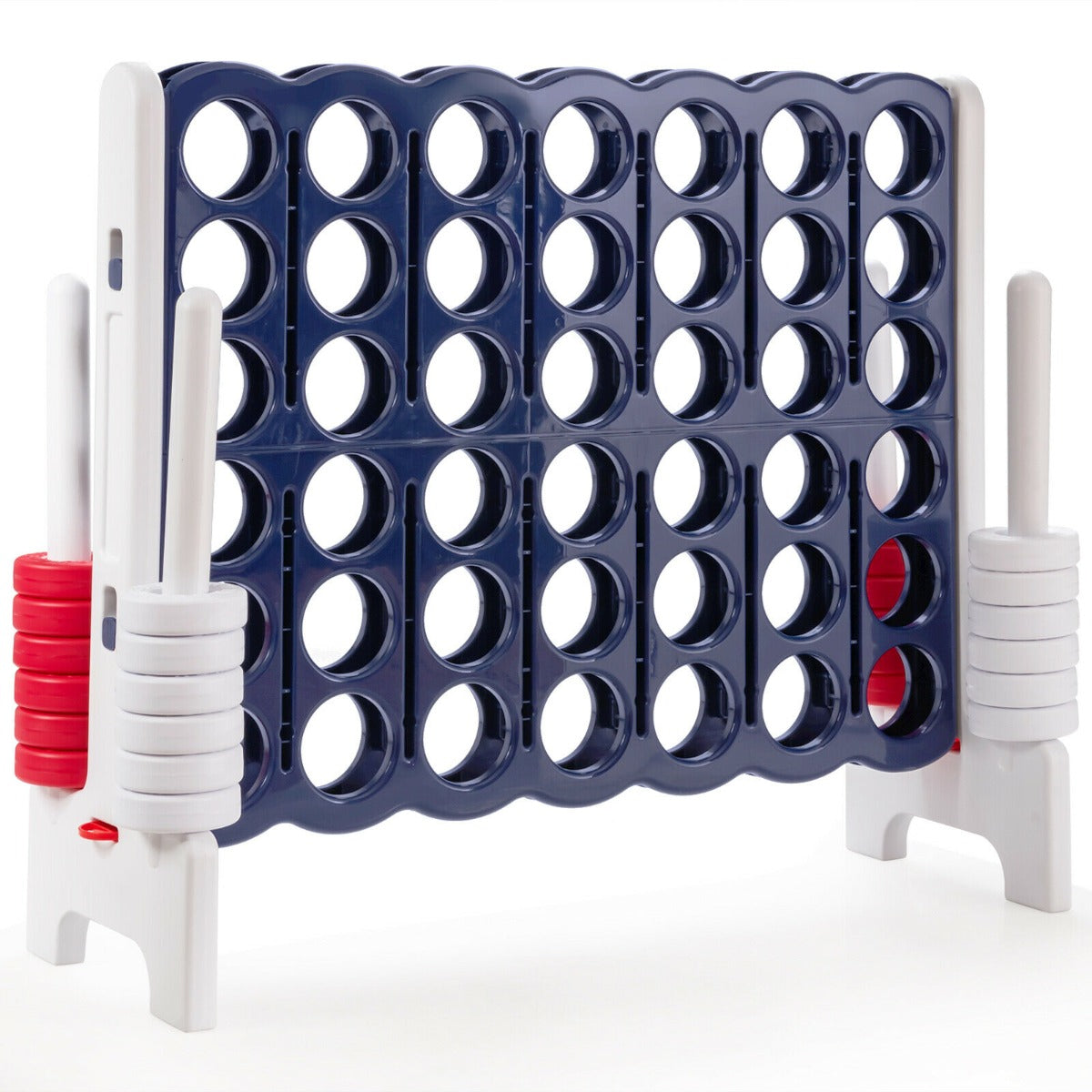 Giant 4 in A Row Game Set with 42 Jumbo Rings and Sliders-Blue