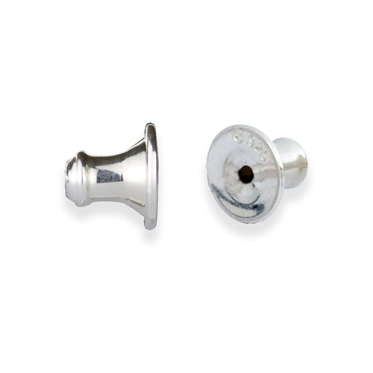 Keeper Silver Bell Shaped Earring Backs - Pair