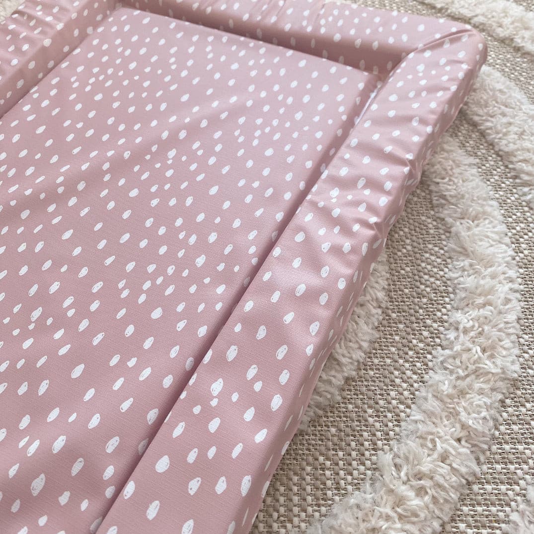 Standard Changing Mat - Dusky Pink Spots Print