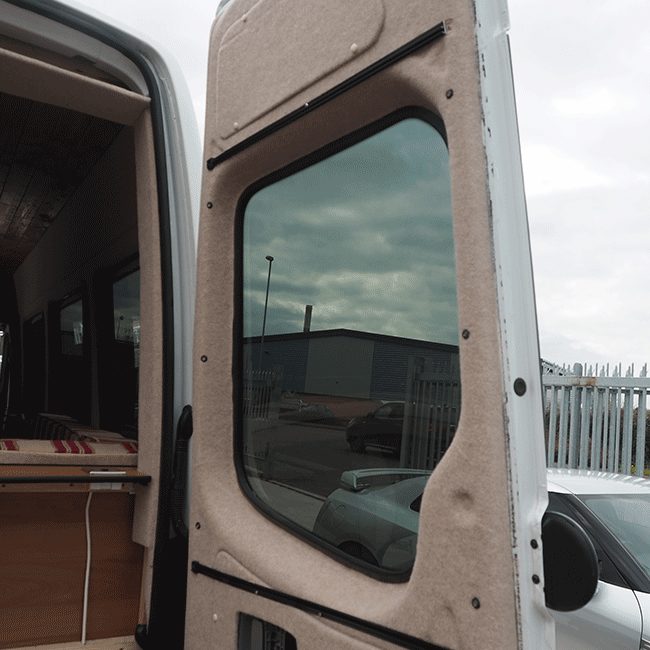 For Mercedes Sprinter/Dodge Premium Barndoor Window Curtain | VAN-X