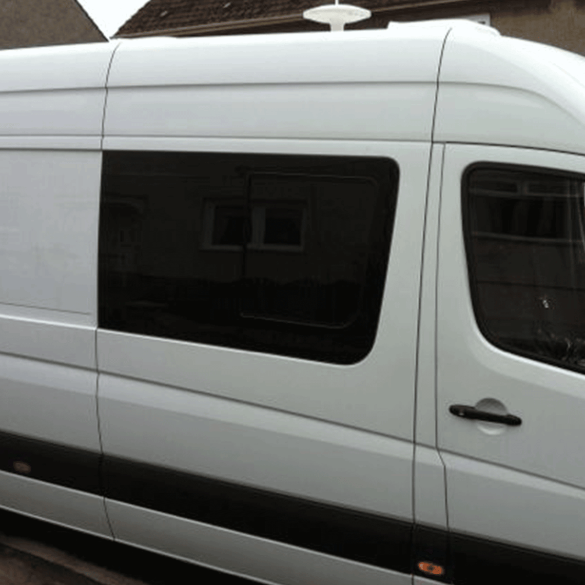 Mercedes Sprinter MK3 Sliding Side Window – Limo Tinted Glass (2006-2018) - Van-X