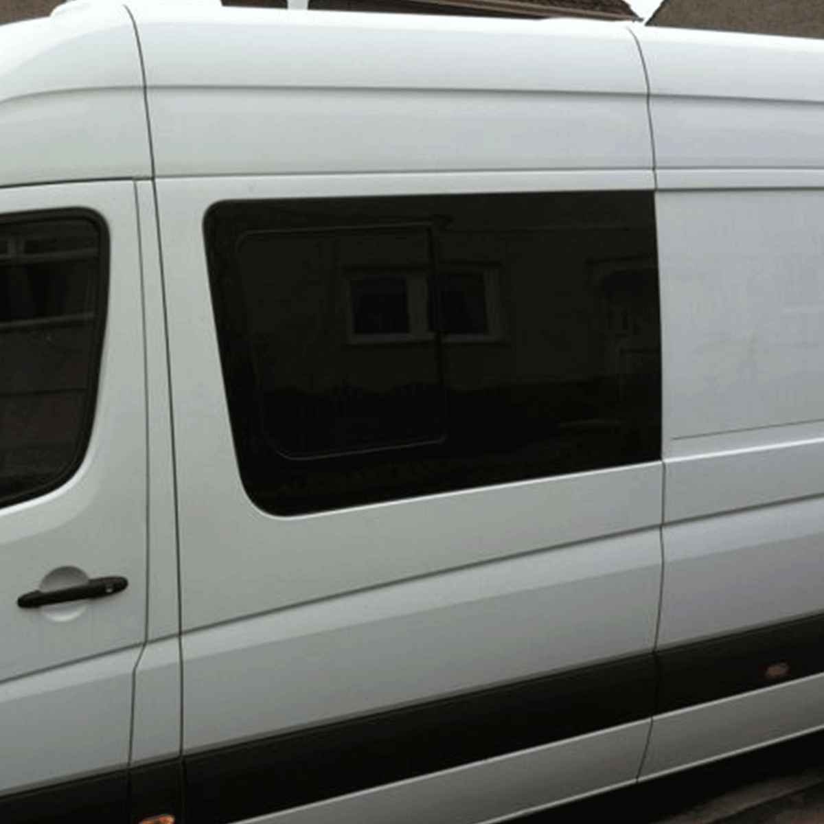 Mercedes Sprinter MK3 Sliding Side Window – Limo Tinted Glass (2006-2018) - Van-X