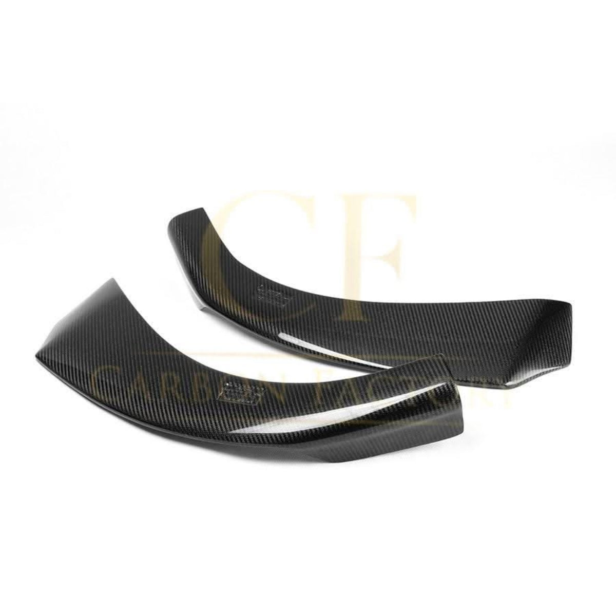 V Style Carbon Fibre Front Bumper Side Extensions for Mercedes W117 CLA 13-19