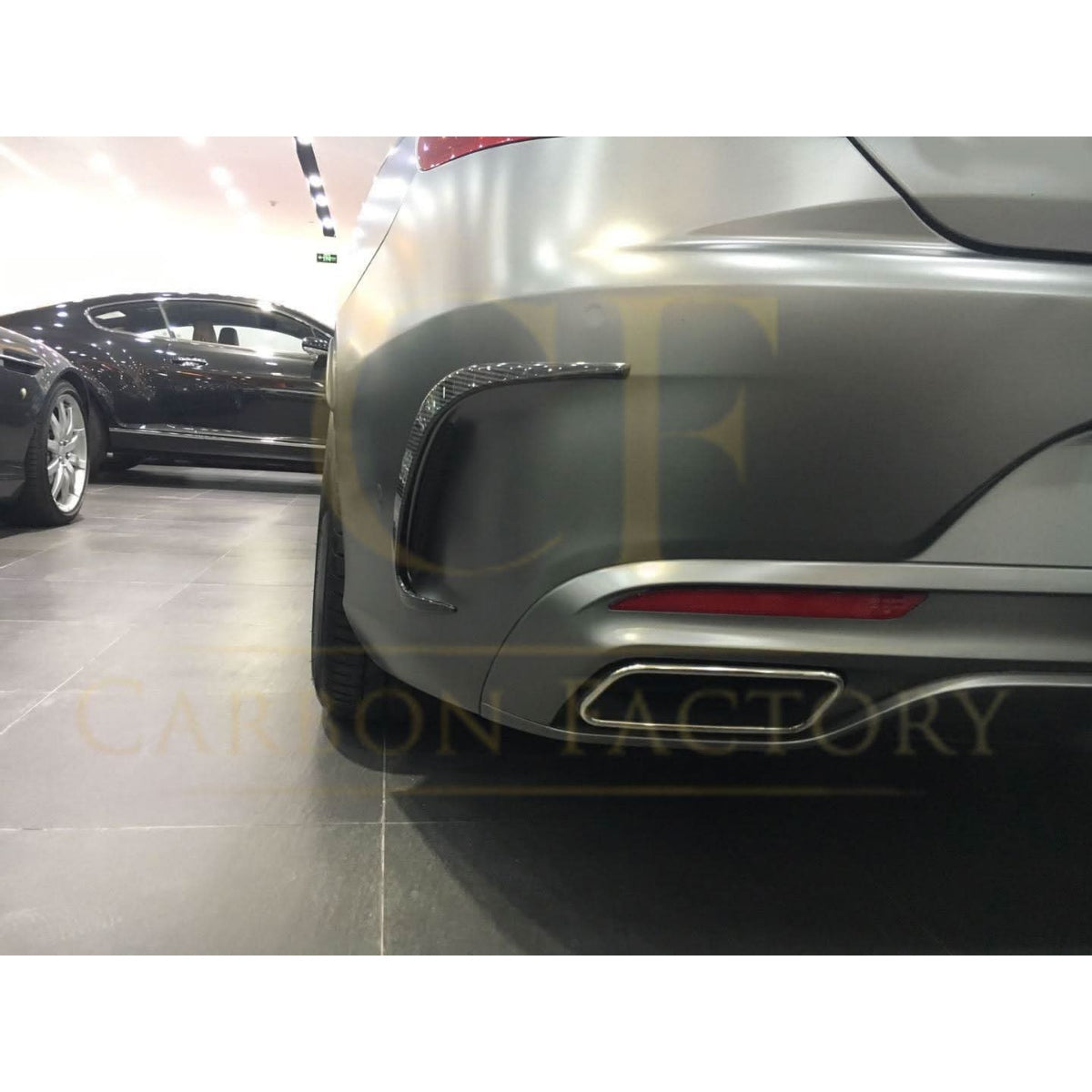 Carbon Fibre Rear Bumper Trims for Mercedes Benz W222 S Class Coupe 14-17