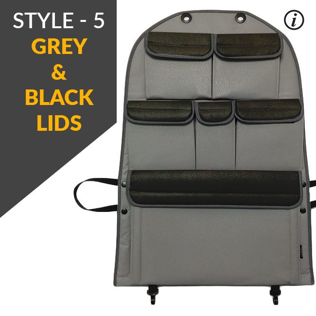 For VW T5 & T5.1 Transporter Leatherette Captain Seat Back Organiser Campervan Storage - Van-X