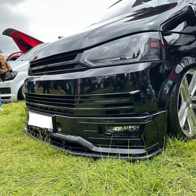 For VW T6 Transporter Front Sportline Spoiler and Splitter B-Grade – Repaint Ready Custom Styling | Van-X